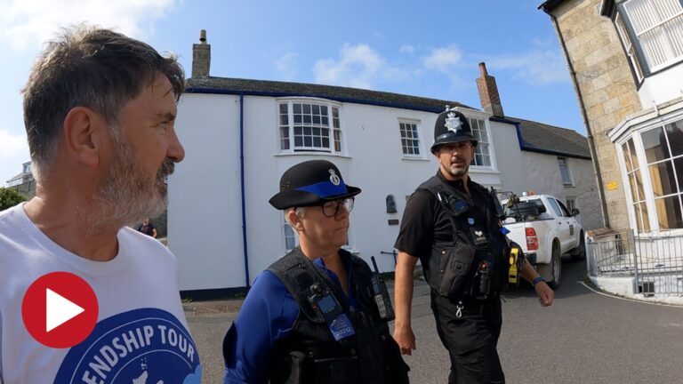 Meeting Sgt Al Jordan and PCSO Shirley Graham as they engage with Isles of Scilly community and visitors